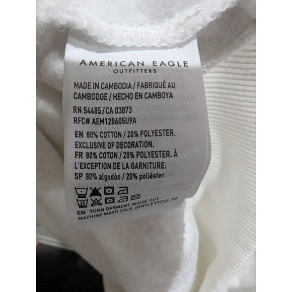 Women's American Eagle Outfitters Sweatshirt Size Medium Flocked Crew Neck EUC - Picture 7 of 7